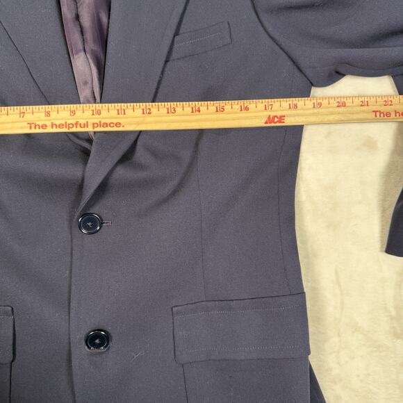 VTG Ralph Lauren Blazer Women's Size 12 Navy Blue Wool Button Made in USA - Picture 8 of 11